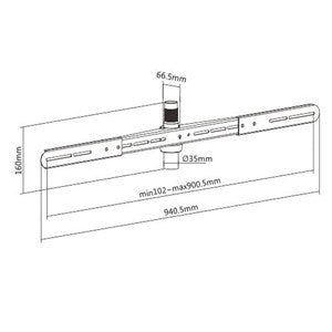 Sinox Soundbar beslag. Sort