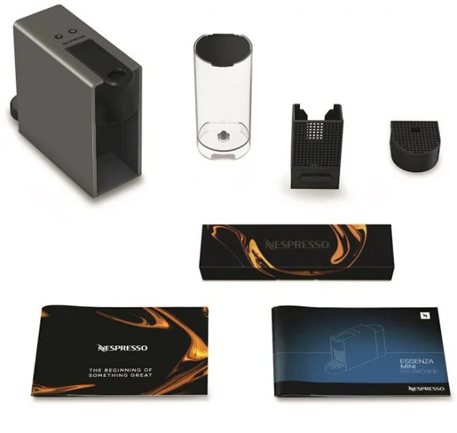 NESPRESSO ESSENZA MINI, GRÅ - KAPSELMASKINE