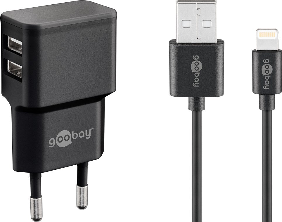 Goobay 44995 oplader til mobil enhed Universel Sort Vekselstrøm Indendørs