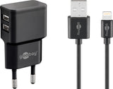 Goobay 44995 oplader til mobil enhed Universel Sort Vekselstrøm Indendørs