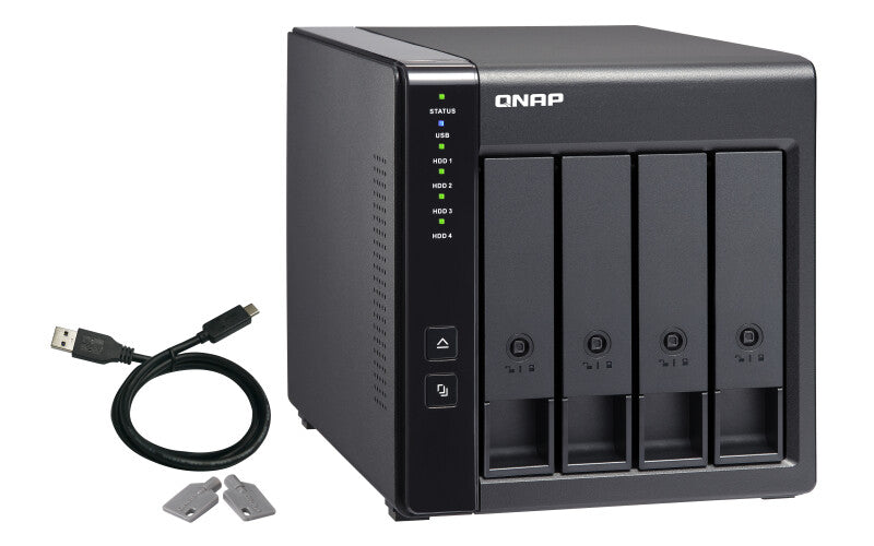 QNAP TR-004 drevkabinet HDD/SSD kabinet Sort 2.5/3.5"