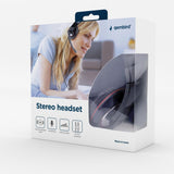 Gembird MHS-001 hovedtelefoner/headset Ledningsført Musik Sort