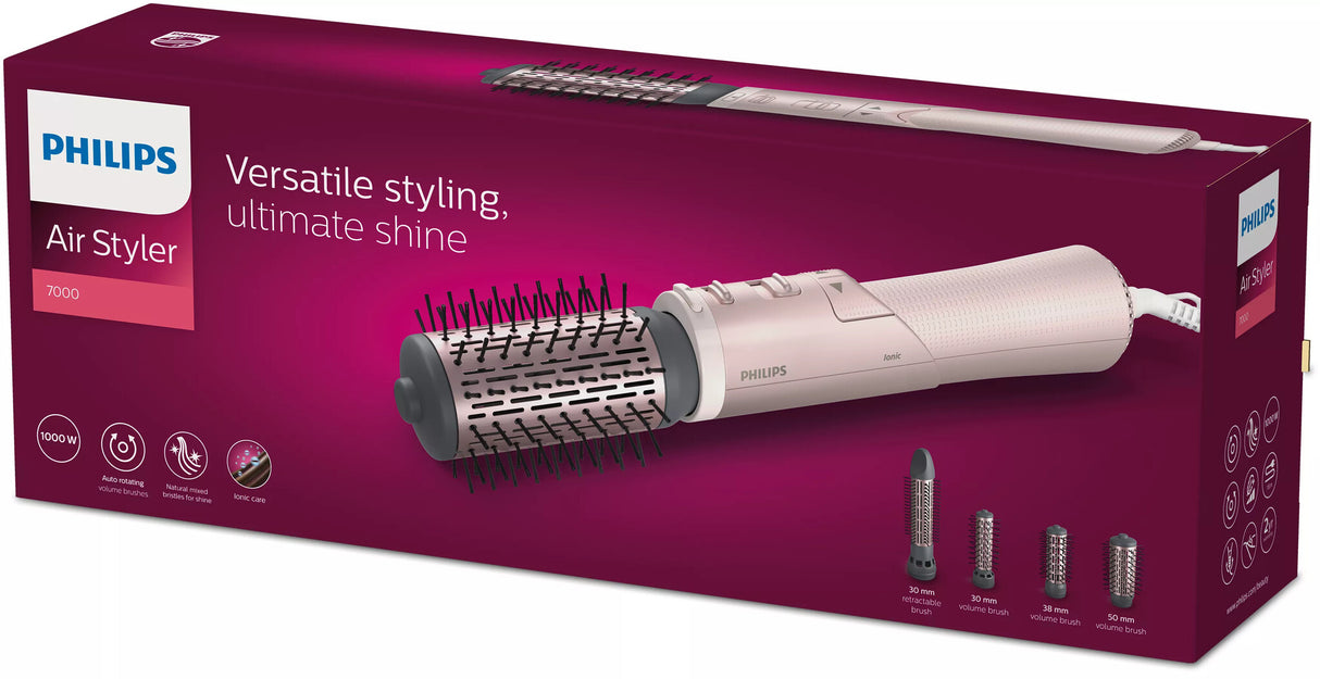 Philips 7000 series BHA735/00 hårstyler Varmluftsbørste Varm Lyserød 1000 W 1,8 m