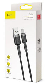 Baseus CATKLF-UG1 USB-kabel 3 m USB A USB C Sort