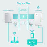 TP-Link TL-WPA4220 Power Line netværksadapter 600 Mbit/s Ethernet LAN Wi-Fi Hvid 1 stk