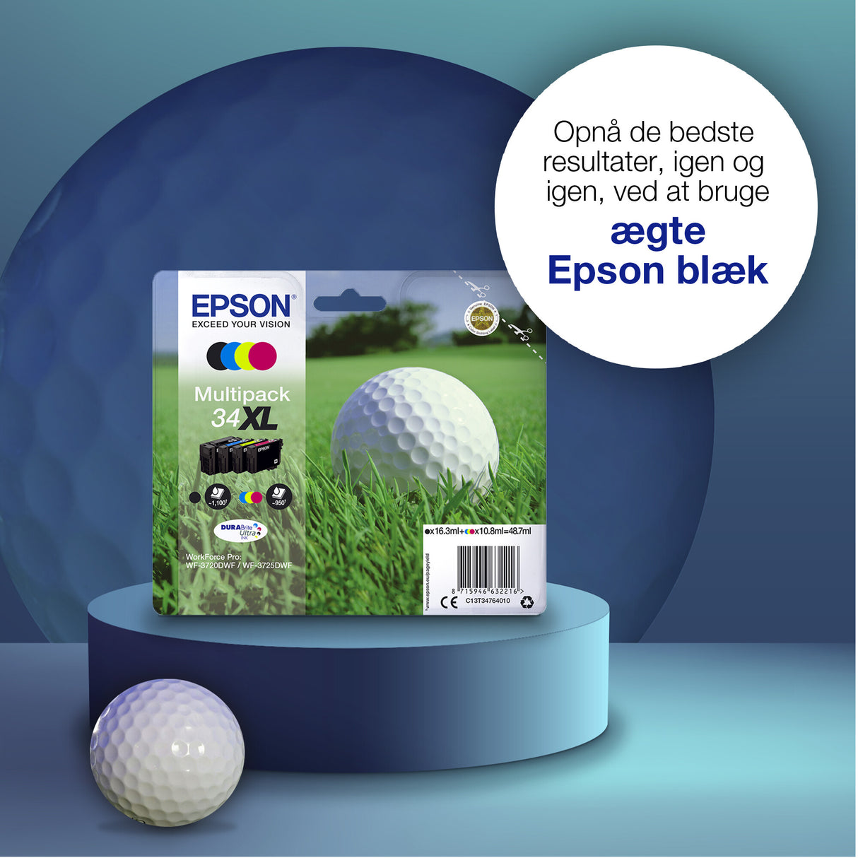 Epson Golf ball 34XL golfbold DURABrite Ultra enkeltpakke sort blæk