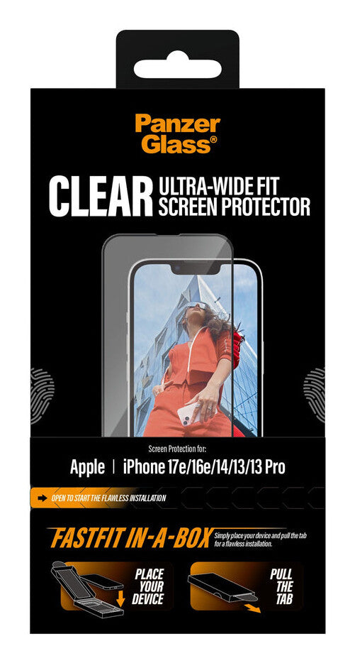 PanzerGlass PG65668 Skærm og -bagsidebeskytter til mobiltelefon Klar skærmbeskytter Apple 1 stk