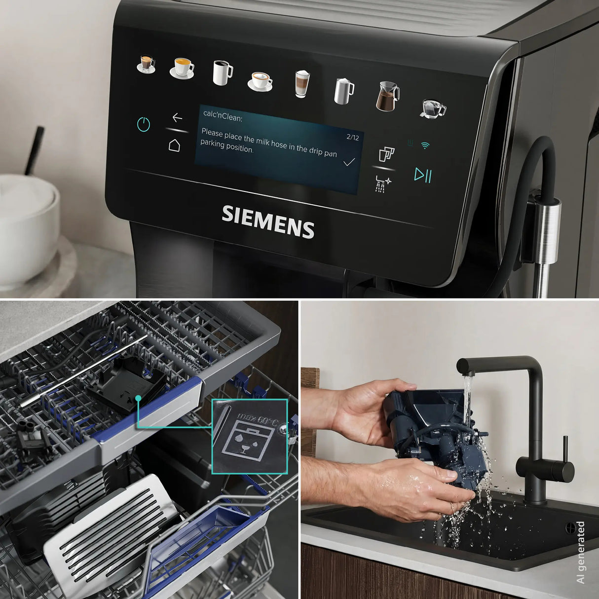 Siemens extraKlasse EQ600 iAroma TP607EF5 espressomaskine