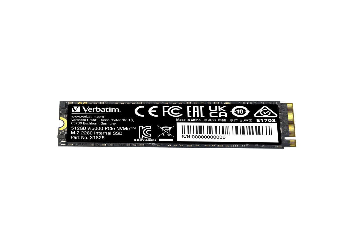 Verbatim Vi5000 512 GB M.2 PCI Express 4.0 NVMe 3D NAND