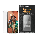 PanzerGlass ® Ceramic Protection for iPhone 15 Pro Max | Ultra-Wide Fit m. EasyAligner
