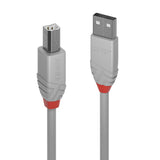 Lindy 36683 USB-kabel USB 2.0 2 m USB A USB B 0,48 Gbit/sek. Grå