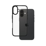 PanzerGlass CARE™ by ® Urban Combat Case Transparent m. Sort Ramme iPhone 16