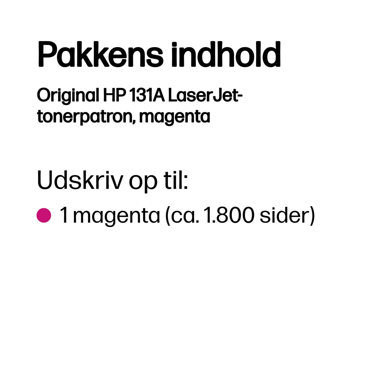 HP 131A Magenta 1800 sider Toner CF213A