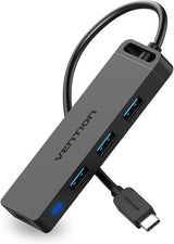 Vention TGKBB interface hub USB 3.2 Gen 1 (3.1 Gen 1) Type-C 5000 Mbit/s Sort
