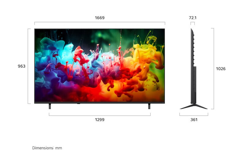 LG QNED AI MiniLED 75QNED7EB3A TV 190,5 cm (75") 4K Ultra HD Smart TV Wi-Fi Sort