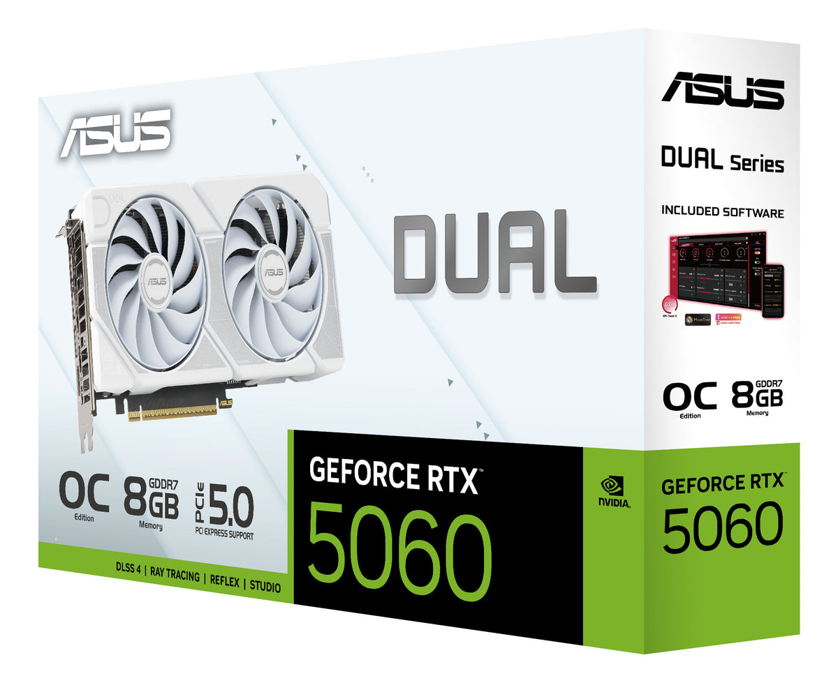 ASUS Dual -RTX5060-O8G-WHITE NVIDIA GeForce RTX 5060 8 GB GDDR7