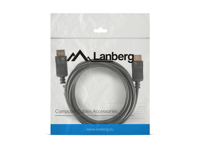 Lanberg CA-DPDP-10CC-0030-BK DisplayPort kabel 3 m Sort