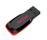 SanDisk Cruzer Blade USB-nøgle 128 GB USB Type-A 2.0 Sort, Rød