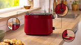 Bosch TAT2M124 brødrister 6 2 skive(r) 950 W Rød