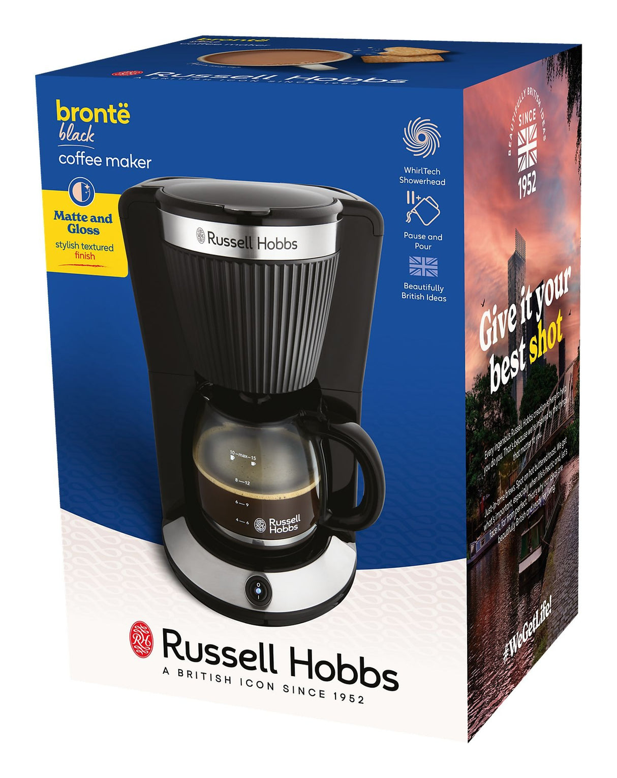 Russell Hobbs Brontë kaffemaskine, sort
