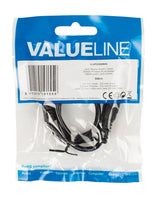 Valueline VLAP22000B05 lydkabel 0,5 m 3.5mm Sort