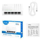 Cudy FS105D netværksswitch Ikke administreret Fast Ethernet (10/100) Hvid
