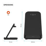 FIXED FIXPOS-U-BK oplader til mobil enhed SmartWatch, Smartphone, Hovedtelefoner Sort USB Trådløs opladning Hurtig opladning Indendørs