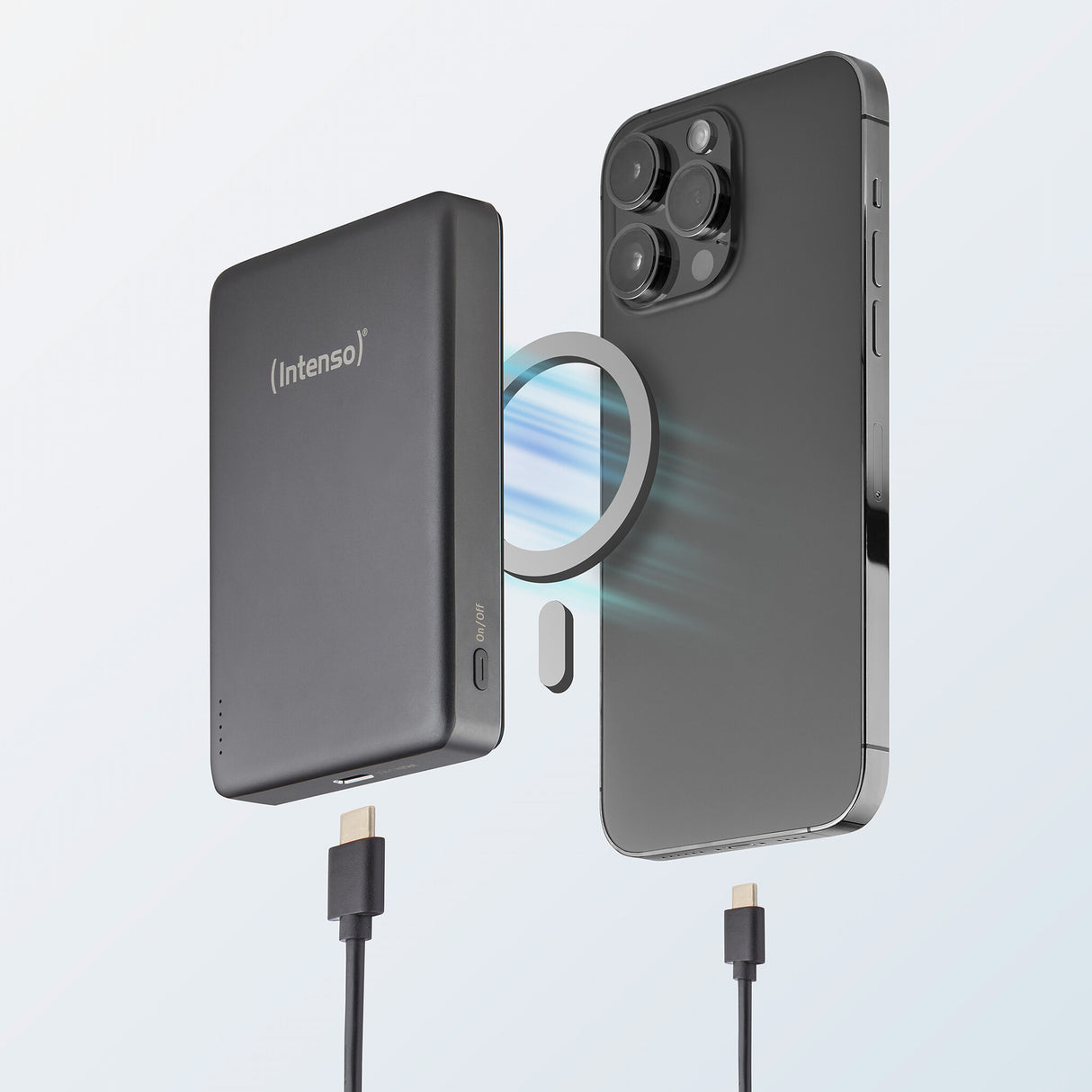 Intenso MW10000 Lithium polymer (LiPo) 10000 mAh Trådløs opladning Grå
