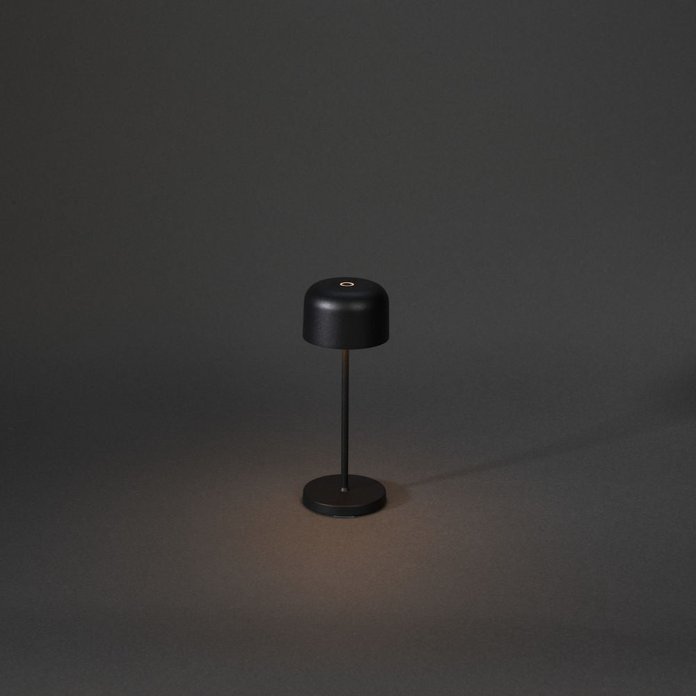 Konstsmide Lille mini sort bordlampe portable