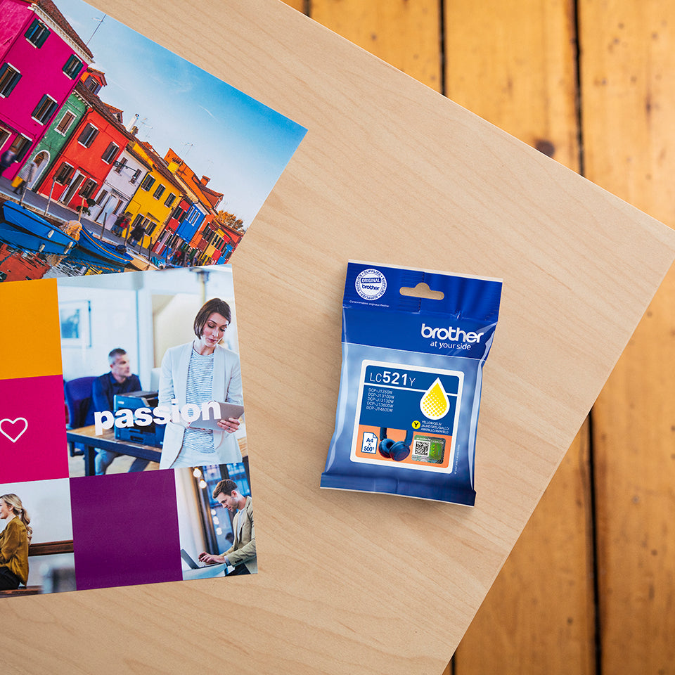 Brother LC521Y blækpatron 1 stk Original Gul