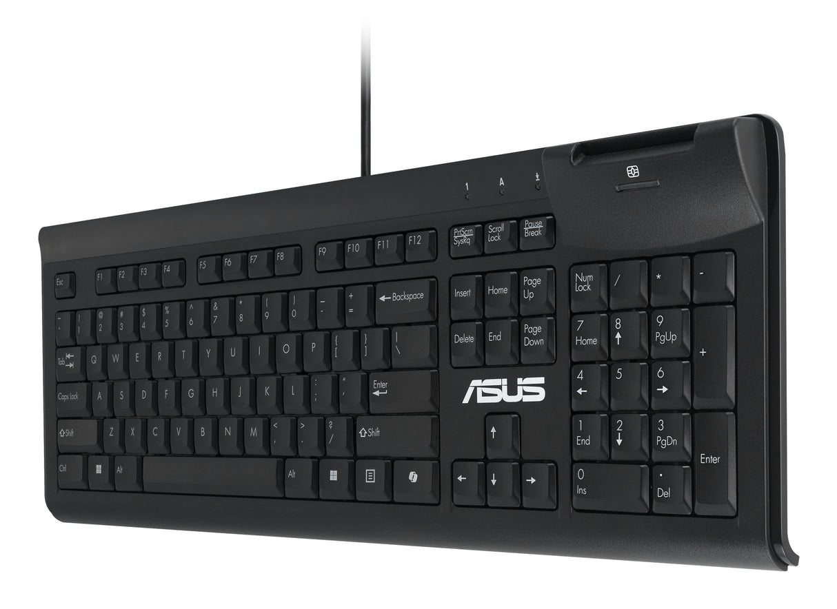 ASUS Smart Card Keyboard KU100 tastatur Hjemme/kontor USB Sort