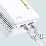 TP-Link TL-WPA4220 Power Line netværksadapter 600 Mbit/s Ethernet LAN Wi-Fi Hvid 1 stk