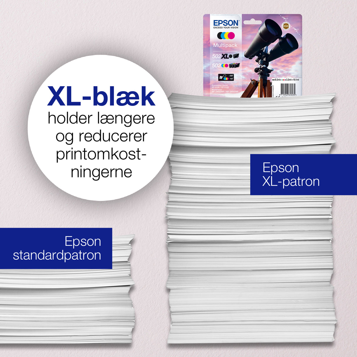 EPSON Singlepack Cyan 502 Ink blækpatron