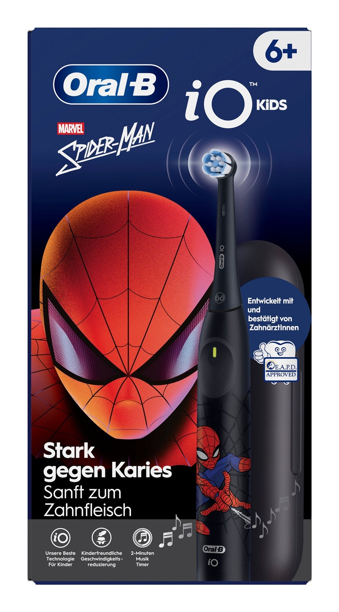 Oral-B iO Kids Spiderman Barn Roterende tandbørste Sort