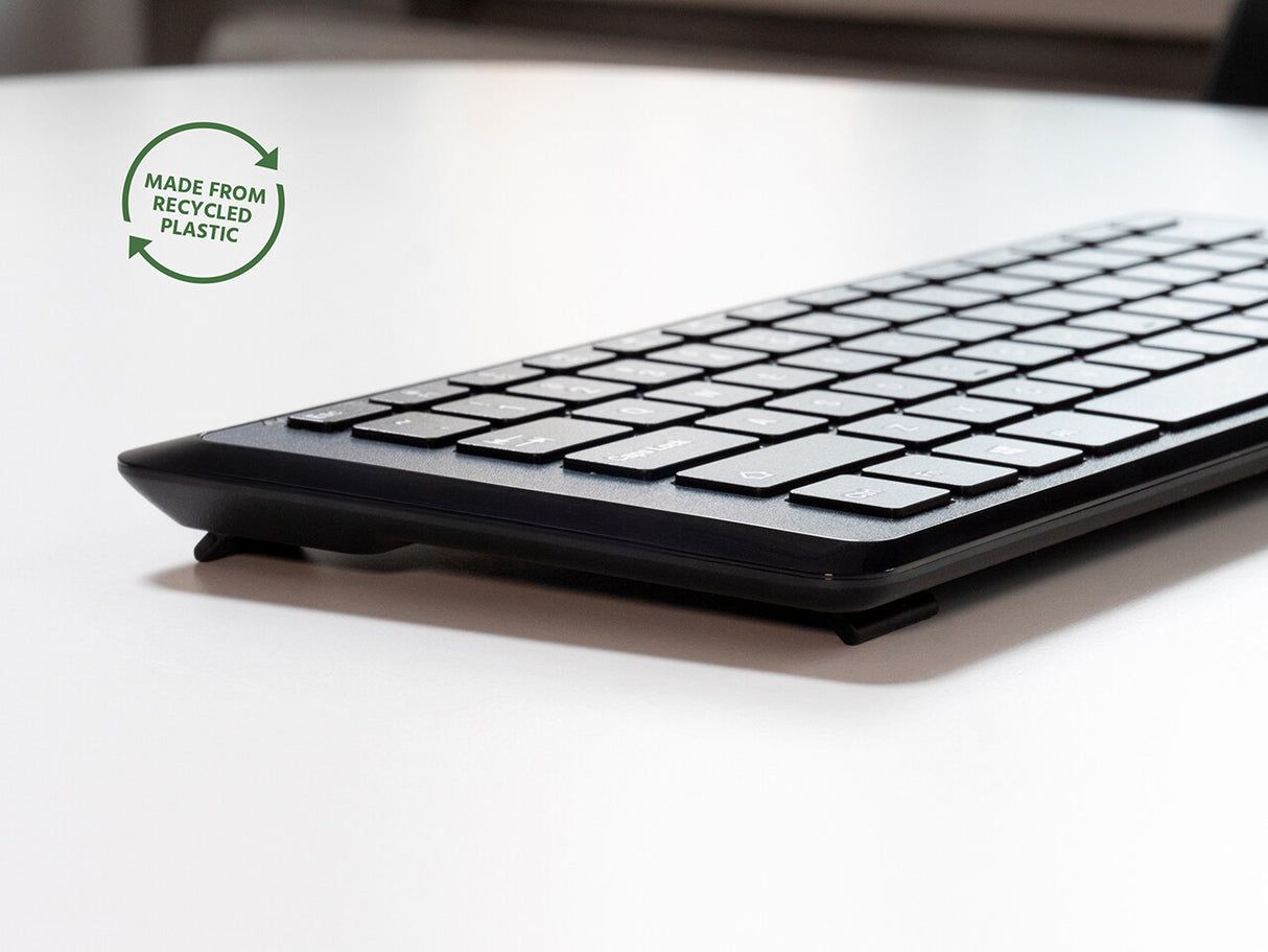 Mousetrapper Type Mini Wireless - Nordic tastatur Universel USB + RF Wireless + Bluetooth QWERTY Nordisk Sort