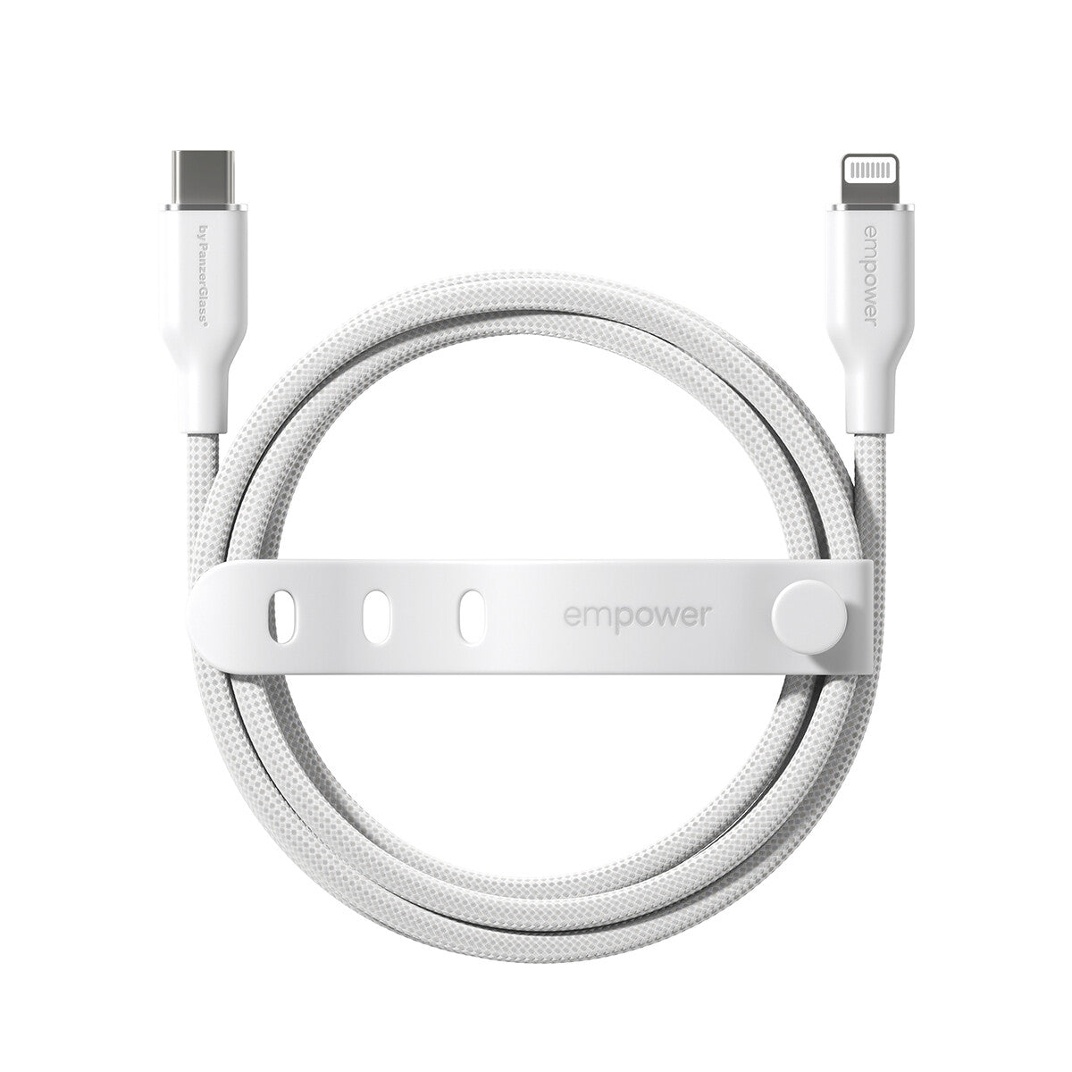 PanzerGlass empower™ by ® Racing 60W USB-C to Lightning Kabel | USB 2.0 | 1.2M | Silver White