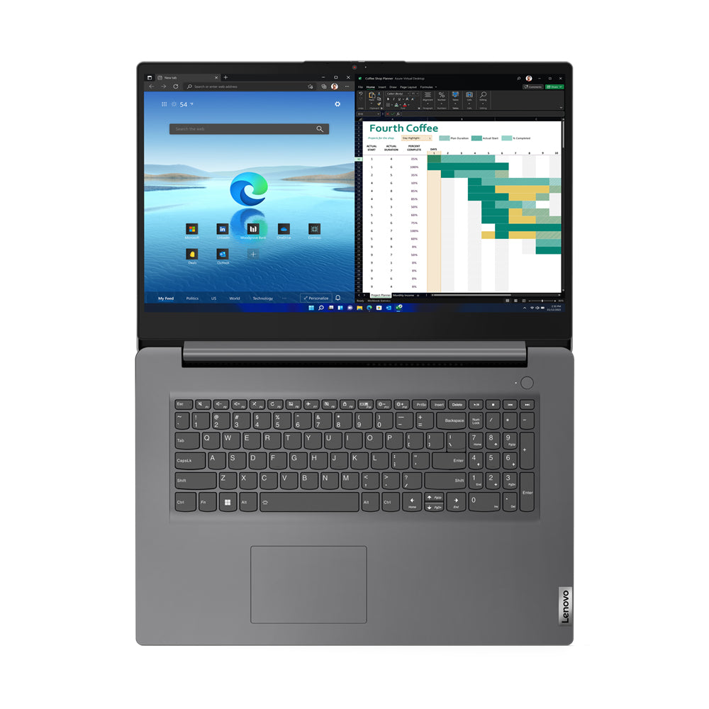 Lenovo V17 Intel® Core™ i5 i5-13420H Laptop 43,9 cm (17.3") Fuld HD 16 GB DDR4-SDRAM 512 GB SSD Wi-Fi 6 (802.11ax) Windows 11 Pro Nordisk Grå