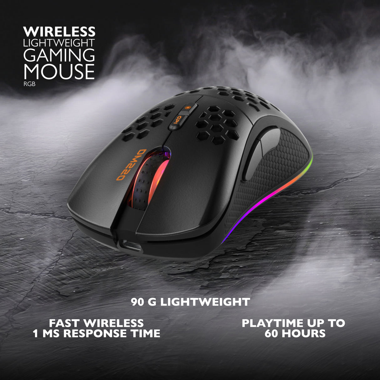 Deltaco Gaming DM220 wireless lightweight mouse, black