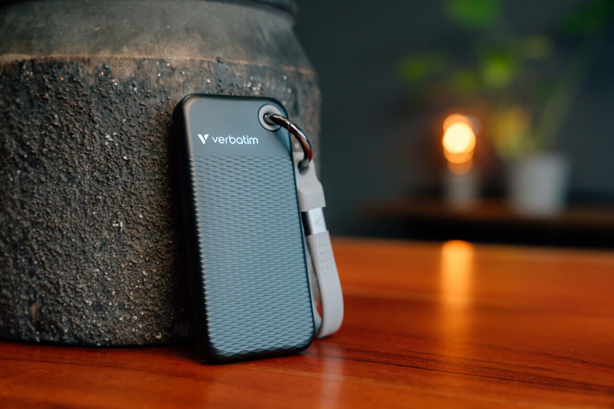 Verbatim Pocket SSD 256 GB USB Type-C 3.2 Gen 2 (3.1 Gen 2) Sort, Grå