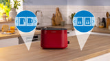 Bosch TAT2M124 brødrister 6 2 skive(r) 950 W Rød