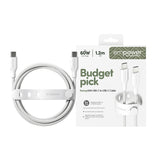 PanzerGlass empower™ by ® Racing 60W USB-C to USB-C Kabel | USB 2.0 | 1.2M | Silver White
