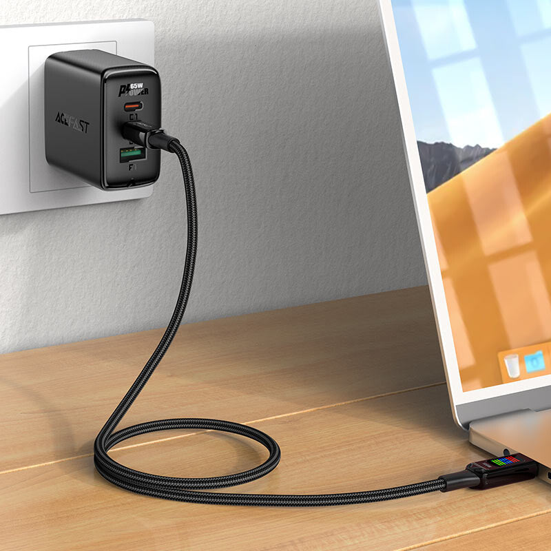 ACEFAST C7-03 USB-kabel 1,2 m USB C 100 W Sort