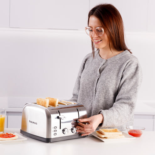 Taurus 960697000 brødrister 7 4 skive(r) 1900 W Rustfrit stål