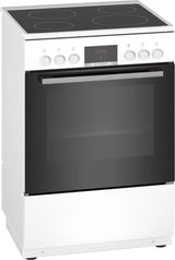 Bosch Serie 4 HKN31A020U komfur og ovn Fritstående komfur Elektrisk Keramisk Hvid