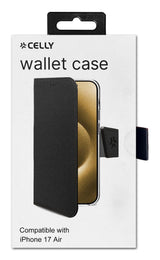 Celly WALLY mobiltelefon etui 16,5 cm (6.5") Tegnebogsetui Sort