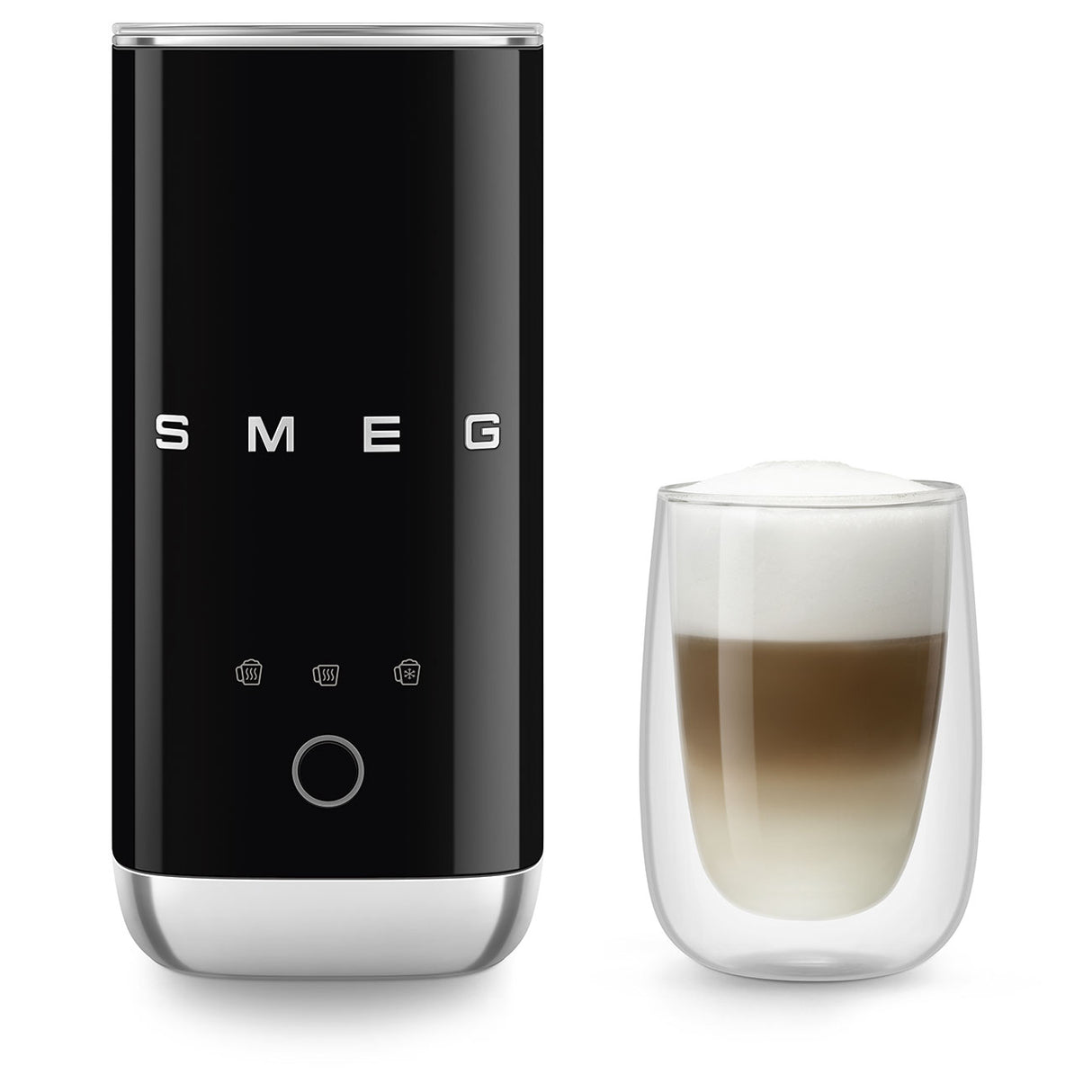 Smeg MFF02BLEU mini mælkeskummer sort