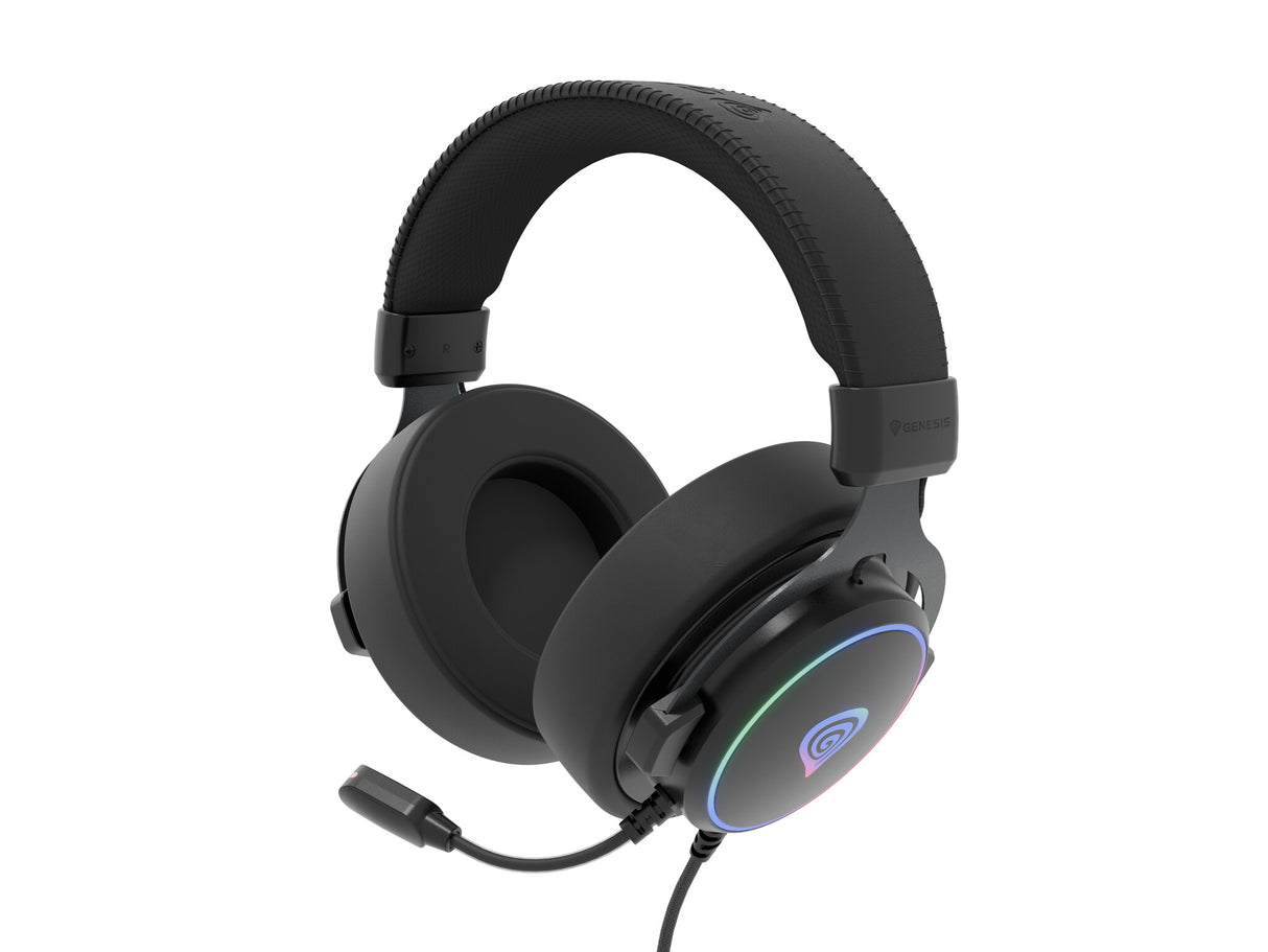 GENESIS Neon 764 Headset Ledningsført Spil USB Type-A Sort