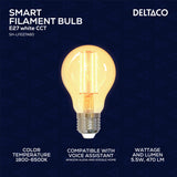 Deltaco SH-LFE27A60 Smart Home LED glødepære E27