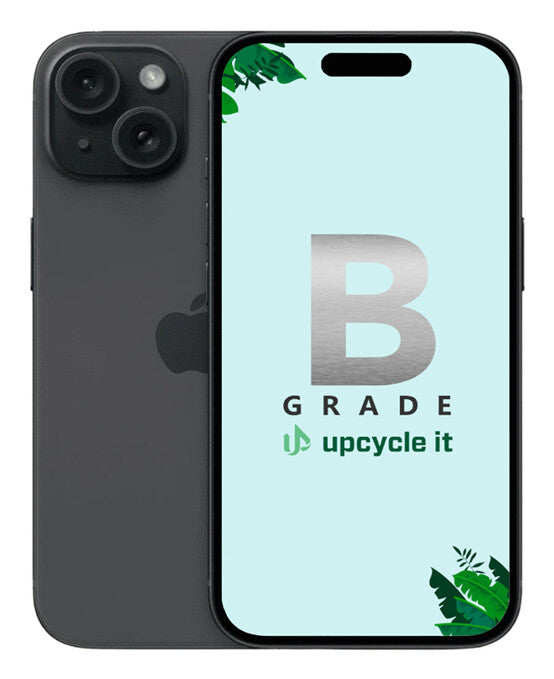 upcycle it Apple iPhone 15 Plus (Refurbished) B 17 cm (6.7") Dual SIM iOS 17 5G USB Type-C 128 GB Blå Renoveret