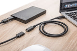 Digitus AK-300210-007-S USB-kabel USB 3.2 Gen 1 (3.1 Gen 1) 0,7 m USB C 10 Gbit/sek. Sort